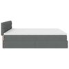 vidaXL Ottoman-Bett mit Matratzen & LEDs Dunkelgrau 160x200 cm Stoff