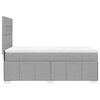 vidaXL Boxspringbett mit Matratze Hellgrau 90x190 cm Stoff