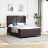 vidaXL Boxspringbett mit Matratze Dunkelbraun 140 x 190 cm Stoff