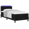 vidaXL Boxspringbett mit Matratze mit LED Schwarz 100 x 200 cm Stoff