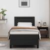 vidaXL Boxspringbett mit Matratze Schwarz 90 x 190 cm Kunstleder