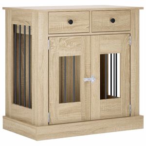vidaXL Hundek&auml;figm&ouml;bel Sonoma-Eiche 80 x 47,5 x 80 cm Holzwerkstoff