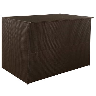 vidaXL Garden-Auflagenbox Braun 150x100x100 cm Poly Rattan