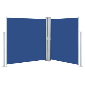 vidaXL Ausziehbare Seitenmarkise Blau 160 x 600 cm