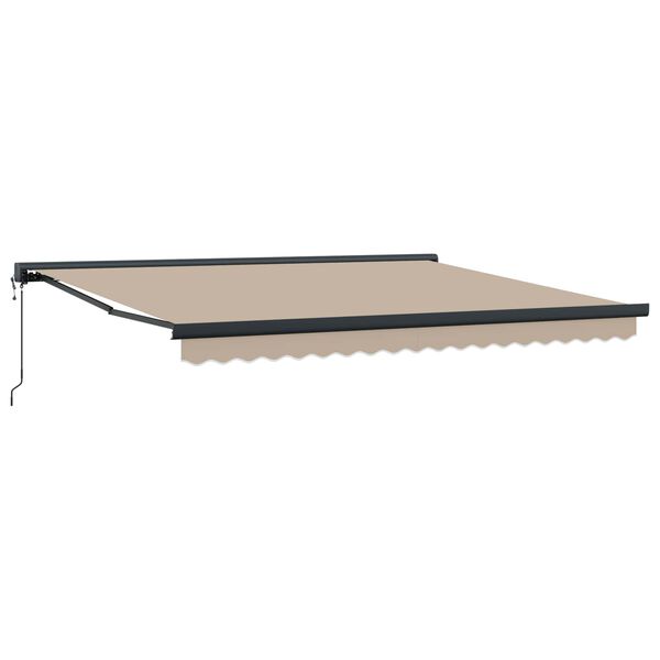 vidaXL Markise Beige 350 x 250 x 165 cm Polyester und Aluminium