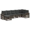 vidaXL Gartensofa-set 7 stk. Grau und Dunkelgrau Poly-Rattan