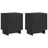 vidaXL Nachttisch 2 pcs Schwarz 43 x 34,5 x 50 cm Holzwerkstoff