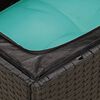 vidaXL 7-tlg. Garten-Sofagarnitur mit Kissen Schwarz Poly Rattan