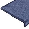 vidaXL Stufenmatten 15 Stk. 65x21x4 cm Blau Rechteckiger Rand