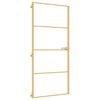 vidaXL Innent&uuml;r Schlank Golden 93x201,5 cm Hartglas und Aluminium