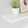 vidaXL Schweberegale 2 Stk. Hochglanz-Wei&szlig; 60x23,5x3,8 cm MDF