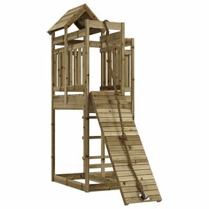 vidaXL Spielturm mit Kletterwand Impr&auml;gniertes Kiefernholz