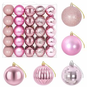 vidaXL Weihnachtskugelset 50 stk. Rosa Durchmesser 8 cm Polystyrol