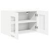 vidaXL H&auml;ngeschrank mit T&uuml;r 2 pcs Wei&szlig; 60 x 31 x 40 cm Holzwerkstoff