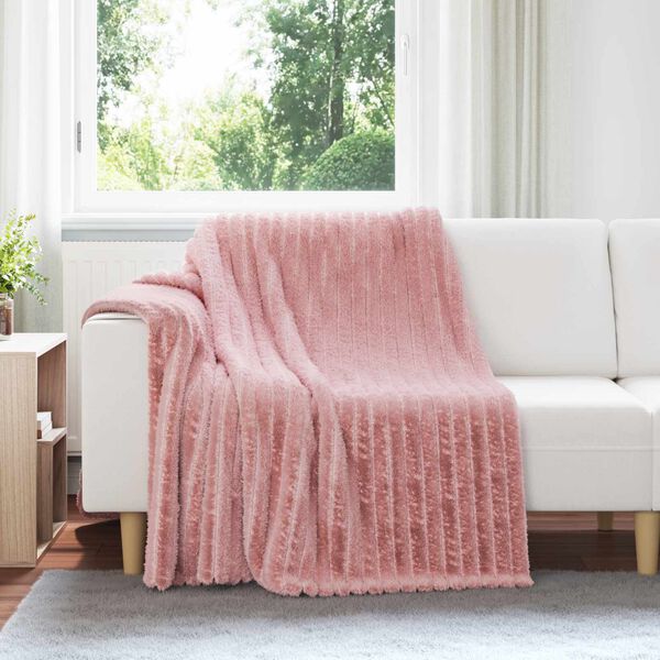 vidaXL &Uuml;berwurfdecke Rosa 200 x 150 cm Fleece