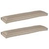 vidaXL Palettenkissenset 2 pcs Taupe 150 x 40 x 8 cm Oxford-Stoff