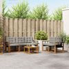 vidaXL Outdoor-Sofagarnitur mit Kissen 6 pcs Nat&uuml;rlich und Hellgrau