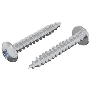 vidaXL Holzschraube 2 Stk. Silber M4 x 28 mm Eisen