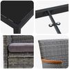 vidaXL Garten Essgruppe mit Kissen 5 pcs Grau Poly-Rattan