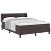 vidaXL Boxspringbett mit Matratze Dunkelbraun 190 x 140 cm Polyester