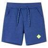 Kindershorts mit Kordelzug Blau Melange 128