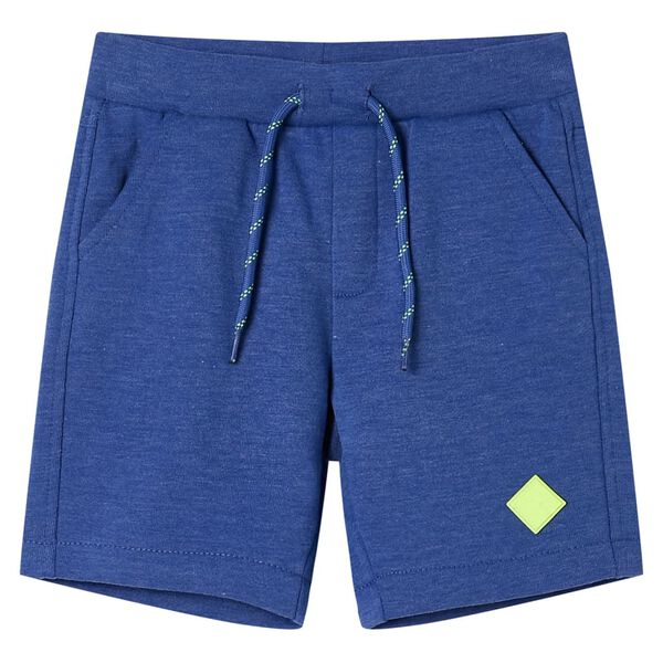 Kindershorts mit Kordelzug Blau Melange 128