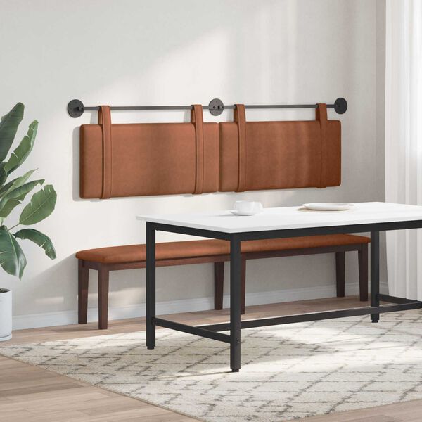 vidaXL H&auml;ngevorderseite Wandmontiert Braun 190 x 55 x 5 cm Antikes PU