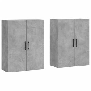 vidaXL Wandschr&auml;nke 2 Stk. Betongrau 69,5x34x90 cm