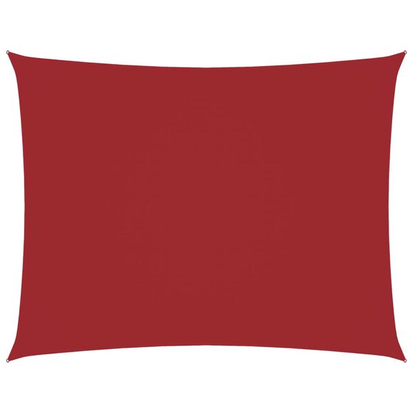 vidaXL Sonnensegel Oxford-Gewebe Rechteckig 3,5x4,5 m Rot