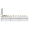 vidaXL Bettrahmen mit Kopfteil Wei&szlig; 90 x 200 cm Massives Kiefernholz