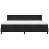 vidaXL Boxspringbett mit Matratze Schwarz 200 x 200 cm Polyester