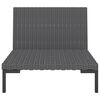 vidaXL 8-tlg. Garten-Lounge-Set mit Kissen Poly Rattan Dunkelgrau