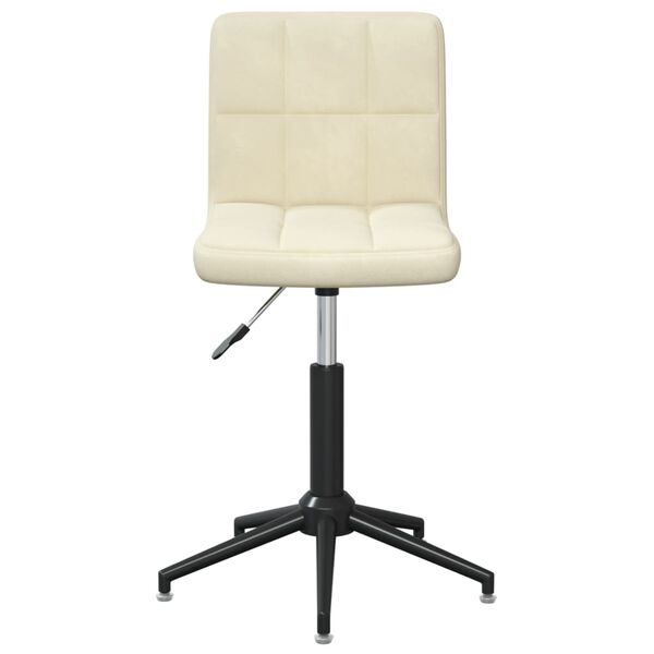 vidaXL Esszimmerst&uuml;hle 4 Stk. Drehbar Creme Samt