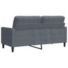 vidaXL 2-Sitzer-Sofa Dunkelgrau 140 cm Samt