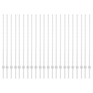 vidaXL Eingebetteter Zaunpfosten 22 pcs Silber 180 cm