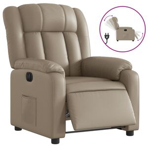 vidaXL Relaxsessel Elektrisch Cappuccino Kunstleder