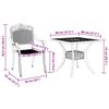 vidaXL Gartentisch Set 5 pcs Schwarz Gussaluminium