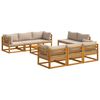 vidaXL 9-teiliges Garten-Lounge-Set, modular Natur Massivholz Akazie