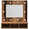 vidaXL Spiegelschrank Altholz 60 x 31,5 x 62 cm Holzwerkstoff