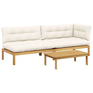 vidaXL 3 St&uuml;ck Garten Pallet Sofa Einheiten Massivholz Akazie