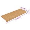vidaXL Treppenmatten Selbstklebend Sisal-Optik 15Stk. 65x21x4cm Sisal