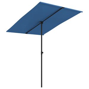 vidaXL Sonnenschirm mit Aluminium-Mast 2x1,5 m Azurblau