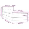 vidaXL Boxspringbett mit Matratze Hellgrau 90x220 cm Samt