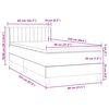 vidaXL Boxspringbett mit Matratze Dunkelblau 80x220 cm Samt