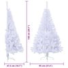 vidaXL K&uuml;nstlicher Weihnachtsbaum Wei&szlig; 150 cm PVC und Stahl