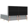 vidaXL Boxspringbett mit Matratze Hellgrau 140 x 200 cm Stoff