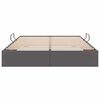 vidaXL Aufbewahrungsbett mit Matratze Grau 140 x 200 cm Kunstleder