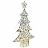 vidaXL Weihnachtsbaum mit 160 LEDs Warmwei&szlig; 150 cm Rattan
