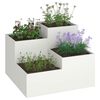 vidaXL Gartenblumentopf Wei&szlig; 100 x 100 x 60 cm Stahl
