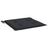 vidaXL Gartenstuhl-Kissen 2 Stk. Schwarz 50x50x3 cm Oxford-Gewebe